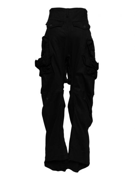 Spodnie cargo bawełniane Julius czarne