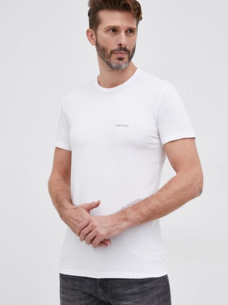 Majica jednobojna kratki rukavi Versace bijela