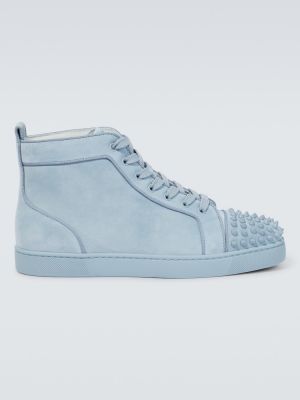 Szarvasbőr sneakers Christian Louboutin kék