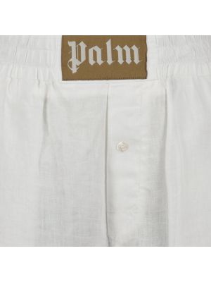 Pantalones cortos de lino Palm Angels blanco