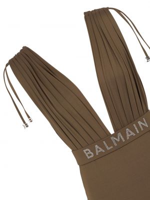 Drapované plavky Balmain hnedá