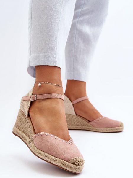 Semišové sandály Kesi růžové