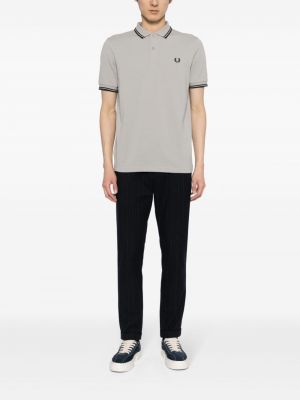Polo brodé Fred Perry gris