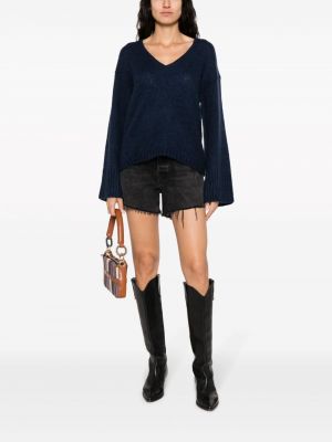 Pullover mit v-ausschnitt By Malene Birger blau
