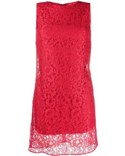 Vestido ajustado de flores de encaje Dolce & Gabbana Pre-owned rojo