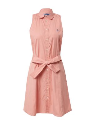 Bombažna obleka Polo Ralph Lauren roza