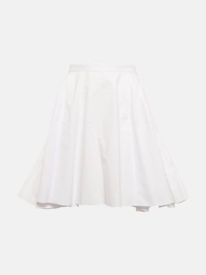 Памучна мини пола с волани Alaã¯a бяло