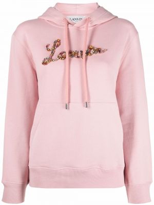 Krystaller hettegenser Lanvin rosa