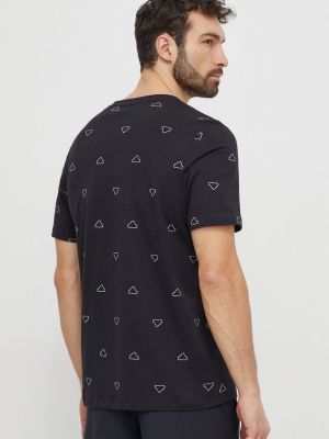 Pamučna majica s printom Adidas crna