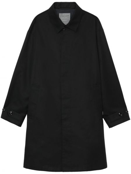 Manteau en coton Yohji Yamamoto noir