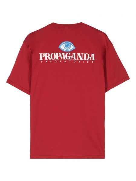 T-shirt en coton à imprimé Undercover rouge