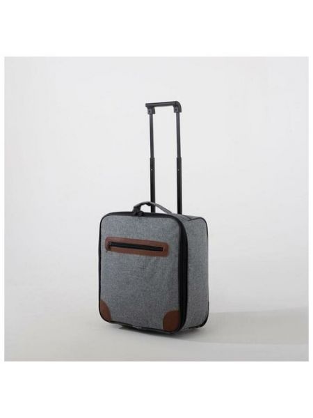 Серый чемодан сакси