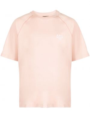 T-shirt ricamato A.p.c. rosa