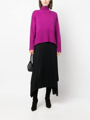 Sweter wełniany Dondup fioletowy