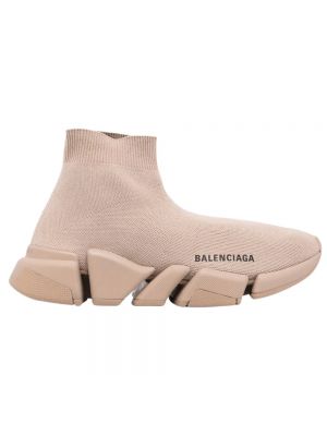 Sneakersy z nadrukiem Balenciaga Speed beżowe