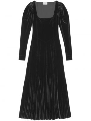 Maksi suknelė velvetinis Ganni juoda