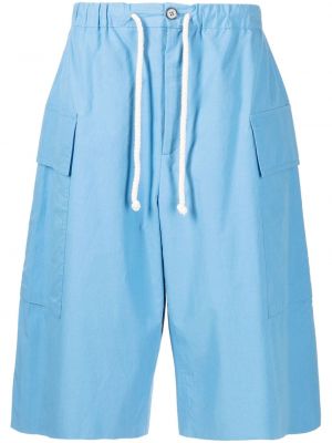 Bavlněné šortky cargo Jil Sander modré