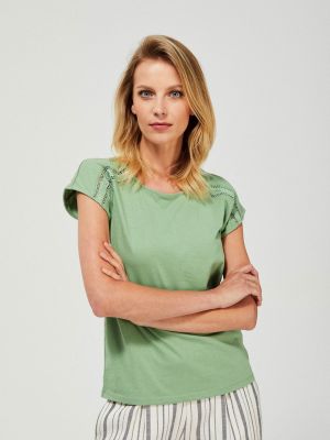 Ažurové tričko Moodo zelená