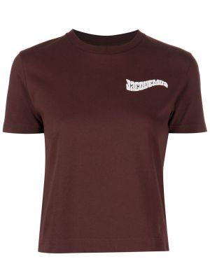 T-shirt con stampa Jacquemus marrone