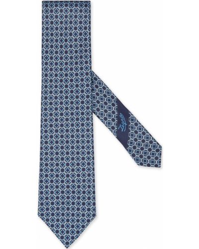 Corbata de tejido jacquard Ermenegildo Zegna azul