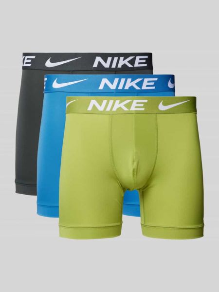 Bokserki slim fit z nadrukiem Nike zielone