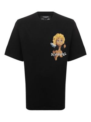 Хлопковая футболка Domrebel черная