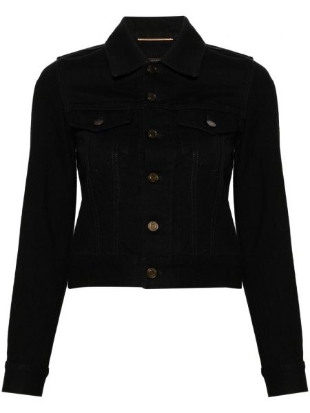 Cropped jakke Saint Laurent sort