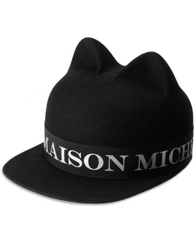 Plstěná šiltovka Maison Michel čierna