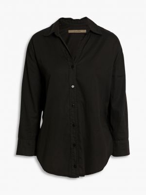 Хлопковая рубашка Enza Costa черная
