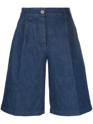 Pantaloni scurți din denim Gucci albastru