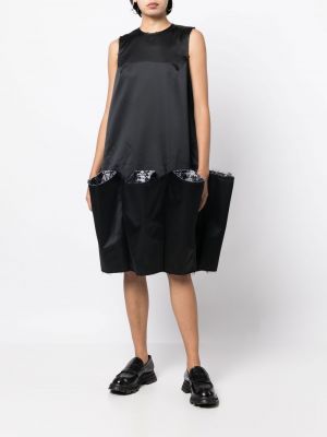 Midi šaty Comme Des Garçons černé
