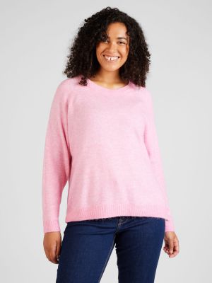 Μελανζέ πουλόβερ Vero Moda Curve ροζ