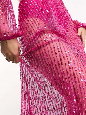 Платье с пайетками Starlet розовое