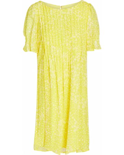 Шифоновое платье мини Dkny, желтое