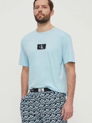 Koszulka bawełniana Calvin Klein Underwear niebieska