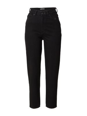 Bavlnené džínsy s vysokým pásom na zips Armedangels - čierna