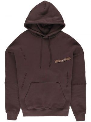 Hoodie med broderi Jacquemus brun