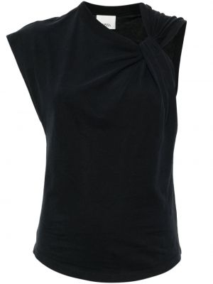 Medvilninis marškinėliai Isabel Marant juoda
