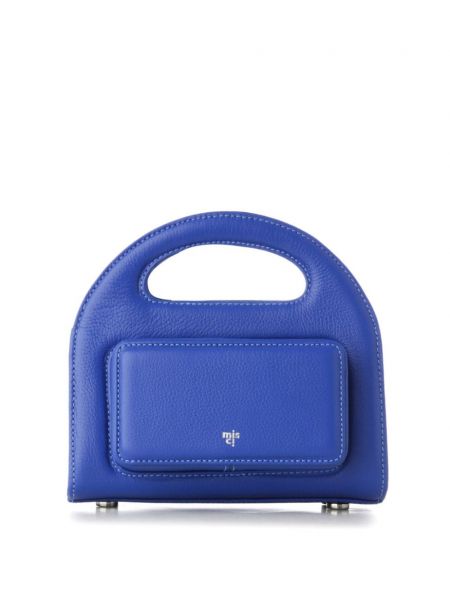 Kožená nákupná taška Misci modrá