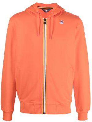 Fleece zip hettegenser K-way oransje