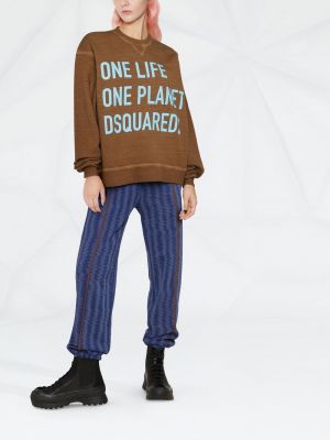 Sweatshirt mit print Dsquared2 braun