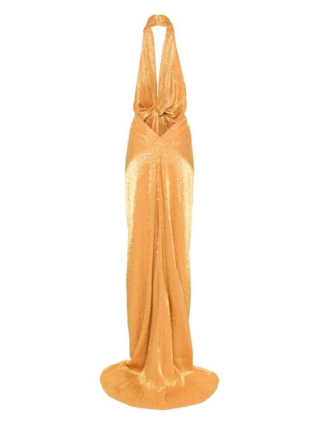 Koktejlové šaty Costarellos oranžové