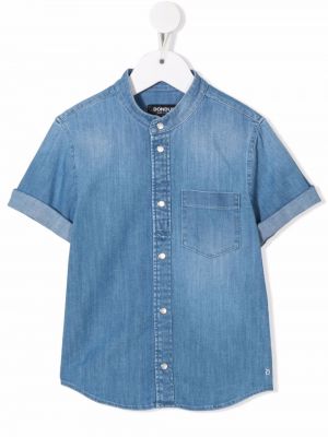 Puuvilla denim paita tytöille Dondup Kids sininen