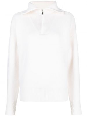 Вълнен пуловер с цип Coperni бяло