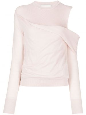 Vilnas džemperis ar drapējumu 3.1 Phillip Lim rozā