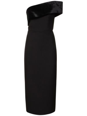 Асиметрична миди рокля Roland Mouret черно