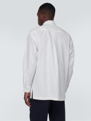 Camicia ricamata di cotone oversize Kenzo bianco