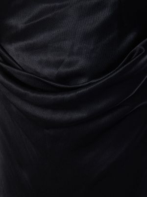 Satynowa długa spódnica drapowana Ann Demeulemeester czarna