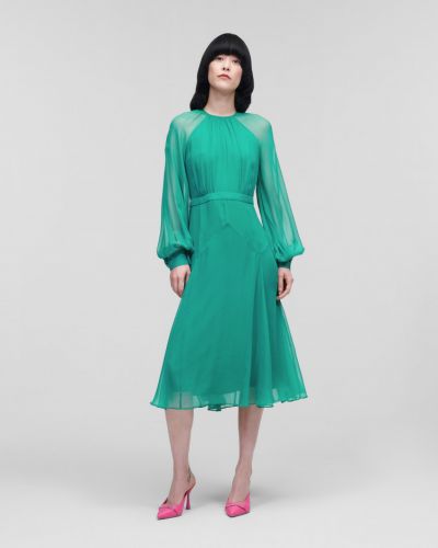 Zelené midi šaty Karl Lagerfeld