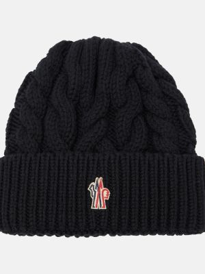Вълнена шапка Moncler Grenoble черно